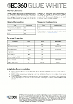 EC360® GLUE WHITE EC360® GLUE WHITE Colle Thermique Fiche Technique