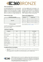 EC360® BRONZE EC360® BRONZE Tampon Thermique Fiche Technique