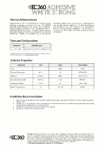 EC360® ADHESIVE WHITE STRONG EC360® ADHESIVE WHITE STRONG Adhésif Thermique Fiche Technique