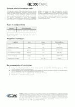 EC360 TAPE EC360 TAPE Adhésif Thermique fiche technique